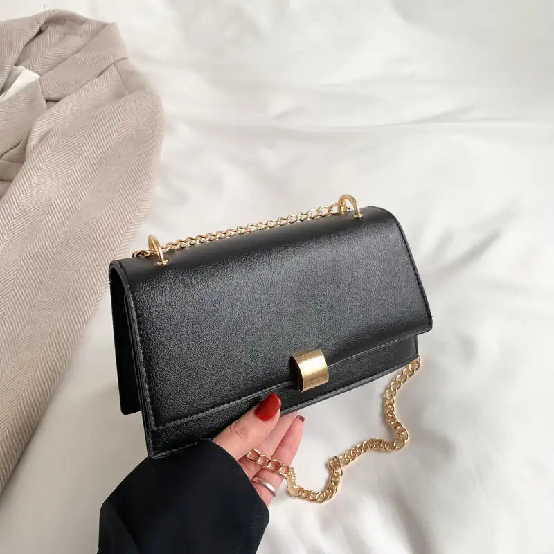 Beliebte kleine Damen-Umhängetasche im koreanischen Stil mit Ein-Schulter-Design und Kettenriemen (quadratisch) - Damenmode online kaufen | Isabell Boutique