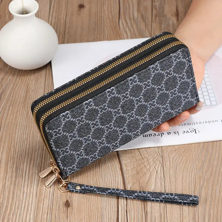 Lange Geldbörse Clutch Handytasche Münzfach Reißverschluss Portemonnaie - Damenmode online kaufen | Isabell Boutique