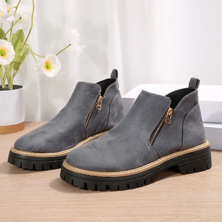 Damen Chunky Ankle Boots mit Reißverschluss – Herbst/Winter - Damenmode online kaufen | Isabell Boutique