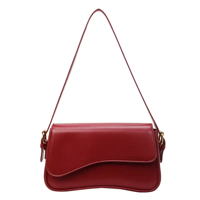Rote Handtasche mit Schulterriemen, elegantes Design, für Damen, IsabellBoutique030