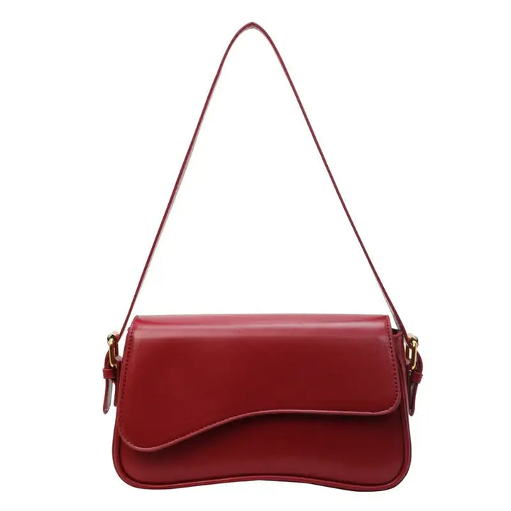 Rote Handtasche mit Schulterriemen, elegantes Design, für Damen, IsabellBoutique030
