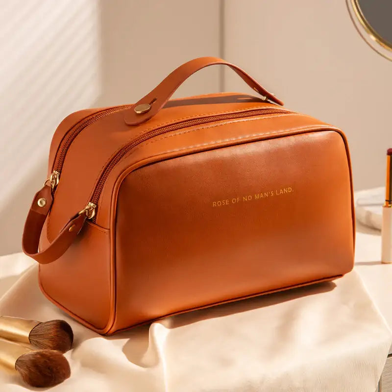 Karierte Damen Kosmetiktasche mit Großem Fassungsvermögen – Tragbar - Damenmode online kaufen | Isabell Boutique